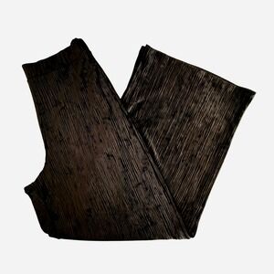 Banana Republic Wide Leg Velvet Pants Small Black Pleated Lounge Casual‎